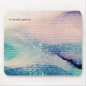 引用文またはことわざの水色のインクテクスチャを追加#3 マウスパッド (正面)