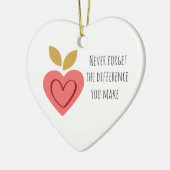 引用文やる気を起こさせるのクリスマス家族の写真 セラミックオーナメント (左)