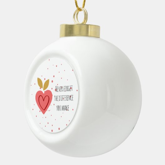 引用文やる気を起こさせるのクリスマス家族の写真 セラミックボールオーナメント (右)