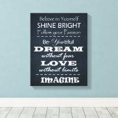 引用文やる気を起こさせるの主張 キャンバスプリント (インサイチュ (ウッドフロア))