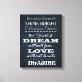 引用文やる気を起こさせるの主張 キャンバスプリント (正面)