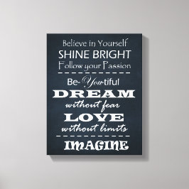 引用文やる気を起こさせるの主張 キャンバスプリント