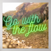 引用文やる気を起こさせるは流れの川で行く ポスター (正面)