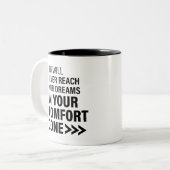 引用文やる気を起こさせるアートドリームズファクショナル引用文 ツートーンマグカップ (正面左)