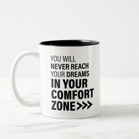 引用文やる気を起こさせるアートドリームズファクショナル引用文 ツートーンマグカップ (左)