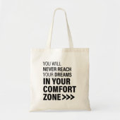 引用文やる気を起こさせるアートドリームズファクショナル引用文 トートバッグ (正面)