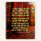 引用文やる気を起こさせるオータムウッズニューハンプシャー ノートブック (正面)