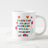 引用文やる気を起こさせるコーヒーカップ ジャンボコーヒーマグカップ (右)