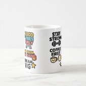 引用文やる気を起こさせるコーヒー&フィットネスマグカップ コーヒーマグカップ (中央)