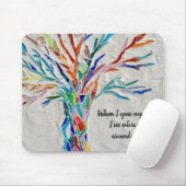 引用文やる気を起こさせるツリー マウスパッド (マウス)