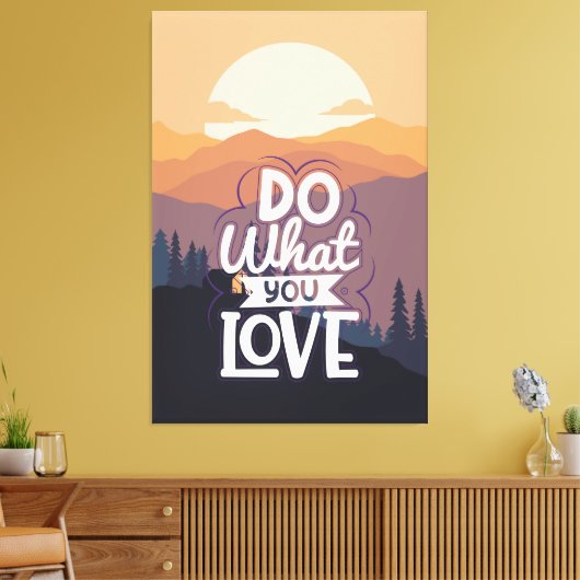 引用文やる気を起こさせるデザイン好きなことをする キャンバスプリント (インサイチュ (リビング))