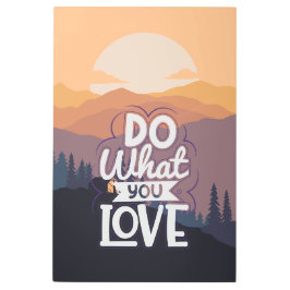 引用文やる気を起こさせるデザイン好きなことをする メタルプリント