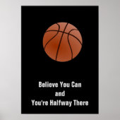 引用文やる気を起こさせるバスケットボールのポスター ポスター (正面)