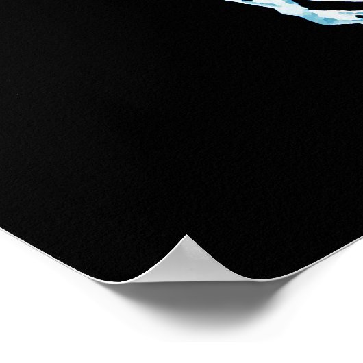 引用文やる気を起こさせるバスケットボールブルーブラックポスター ポスター (角)