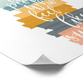 引用文やる気を起こさせるパステルカラーズアート ポスター (角)