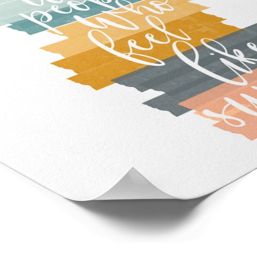 引用文やる気を起こさせるパステルカラーズアート ポスター (角)