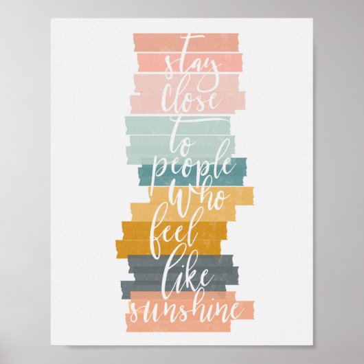 引用文やる気を起こさせるパステルカラーズアート ポスター (正面)