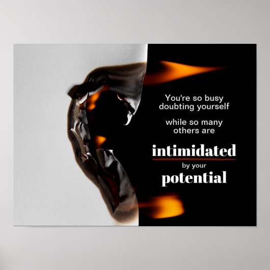 引用文やる気を起こさせるプリントのポスターのマット ポスター (正面)