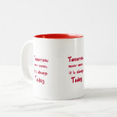 引用文やる気を起こさせるマグ – ウィンスピラ ツートーンマグカップ (正面左)