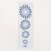 引用文やる気を起こさせるマンダラパープルモノグラモダンム ヨガマット (正面)