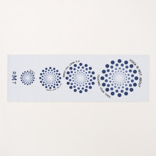 引用文やる気を起こさせるマンダラパープルモノグラモダンム ヨガマット (正面(横))