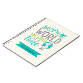 引用文やる気を起こさせるリネンノートブック先生 ノートブック (左側)