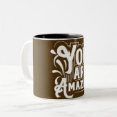 引用文やる気を起こさせるレタリングマグ ツートーンマグカップ (正面左)