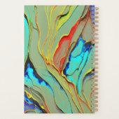 引用文やる気を起こさせるレトロ水色インクデザイン プランナー手帳 (裏面)