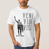 引用文やる気を起こさせるヴェニヴィディヴィチシーザーメンズ Tシャツ (正面)