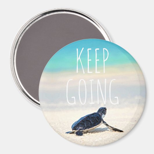 引用文やる気を起こさせる保行きタートルビーチ  マグネット (正面/裏面)