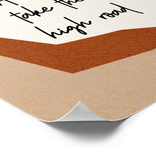 引用文やる気を起こさせる抽象芸術モダンボホ ポスター (角)