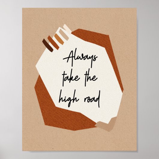 引用文やる気を起こさせる抽象芸術モダンボホ ポスター (正面)