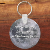 引用文やる気を起こさせる撮影で月へ キーホルダー (正面)