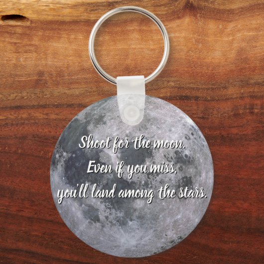 引用文やる気を起こさせる撮影で月へ キーホルダー (正面)