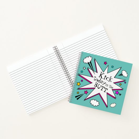 引用文やる気を起こさせる漫画ブックの爆発 ノートブック (内部)