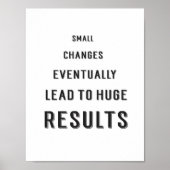 引用文やる気を起こさせる白黒サクセスジム ポスター (正面)