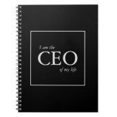 引用文やる気を起こさせる私は人生のCEO ノートブック (正面)