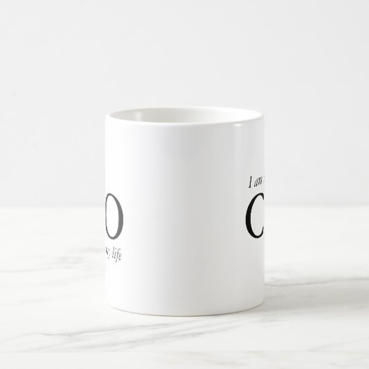 引用文やる気を起こさせる私は私の人生のCEOである コーヒーマグカップ (中央)