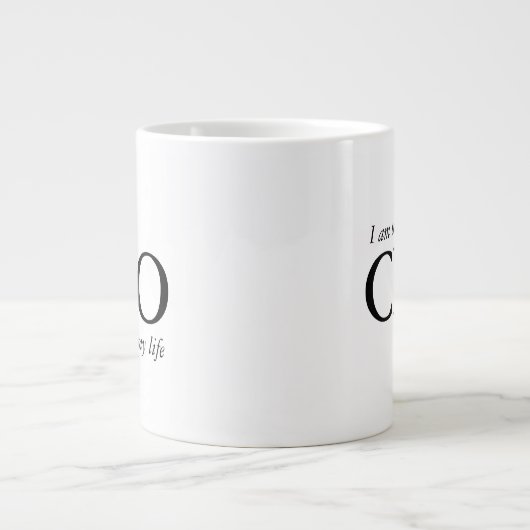 引用文やる気を起こさせる私は私の人生のCEOである ジャンボコーヒーマグカップ (正面)