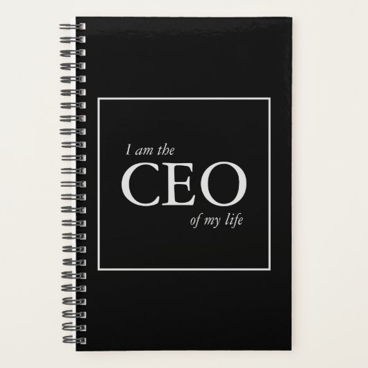 引用文やる気を起こさせる私は私の人生のCEOである プランナー手帳 (正面)