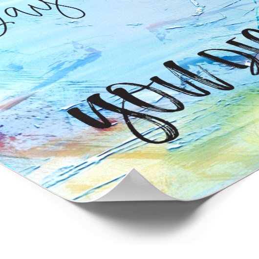 引用文やる気を起こさせる1日または1日ワンブルーポスター ポスター (角)