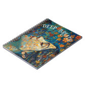 引用文やる気を起こさせる、ボホの花ブルーとオレンジ。 ノートブック (左側)