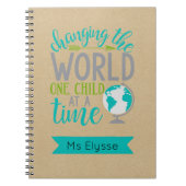 引用文やる気を起こさせる Kraft先生 ノートブック (正面)