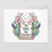 引用文やる気を起こさせるNo雨No花 ポストカード (正面)