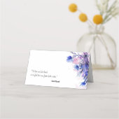 引用文をバックに💙Cornflower Reverie プレイスカード (裏面)