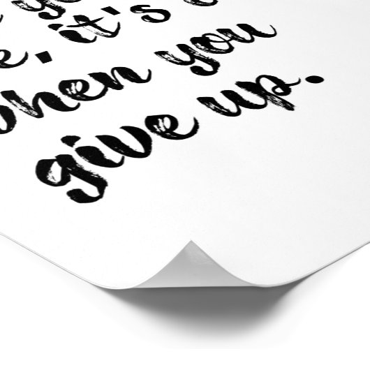 引用文を失っても終わりではない感動的 ポスター (角)