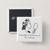 引用文を強くぶつけているおもしろいで、エレガントな人 缶バッジ (正面&裏面)