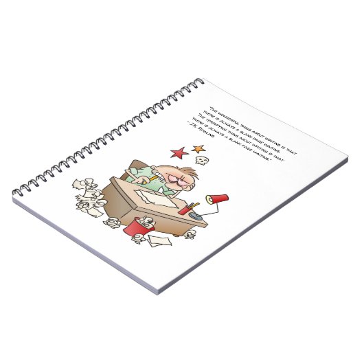 引用文を持つ作家のブロック漫画おもしろい ノートブック (左側)