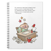 引用文を持つ作家のブロック漫画おもしろい ノートブック (正面)