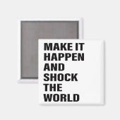 引用文アート成功ライフのヒント単語文字アート マグネット (正面/裏面)